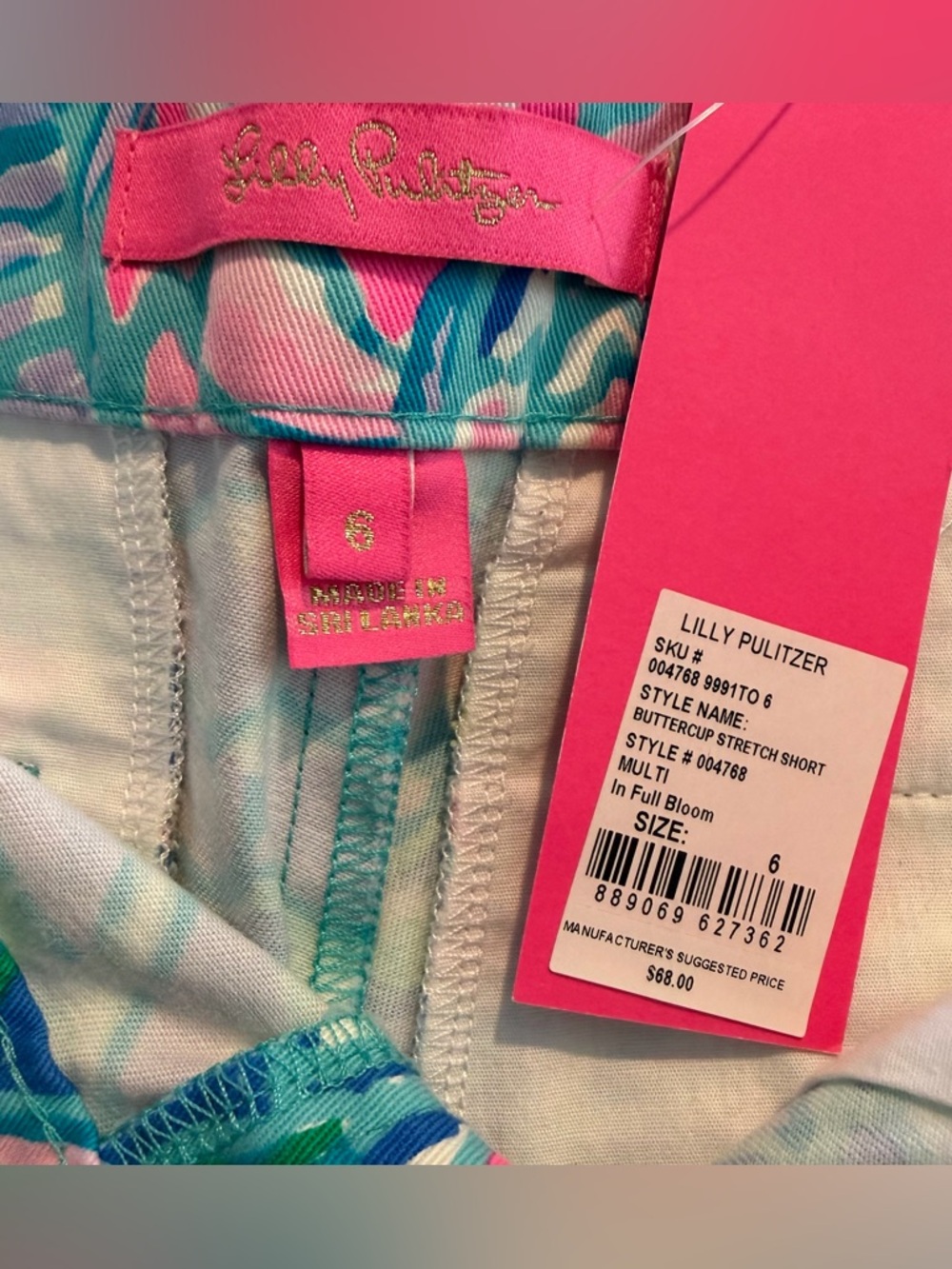 LILLY PULITZER BUTTERCUP STRETCH SHORT - In Full Bloom. SIZE 6 NWT - Picture 5 of 7